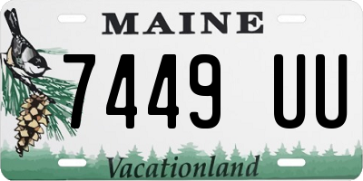 ME license plate 7449UU