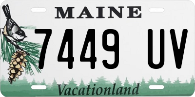 ME license plate 7449UV