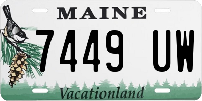 ME license plate 7449UW