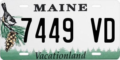 ME license plate 7449VD