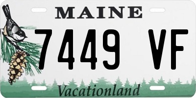 ME license plate 7449VF