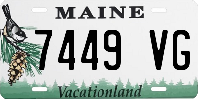 ME license plate 7449VG