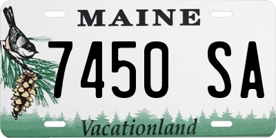 ME license plate 7450SA