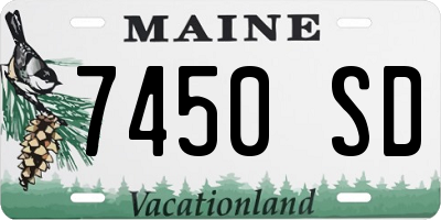 ME license plate 7450SD