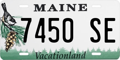 ME license plate 7450SE