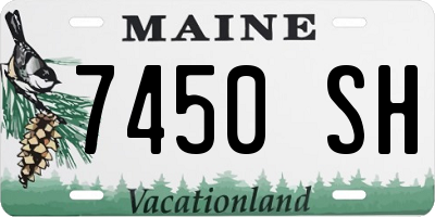 ME license plate 7450SH