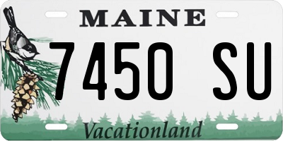 ME license plate 7450SU