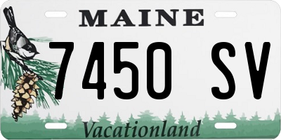ME license plate 7450SV