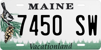 ME license plate 7450SW