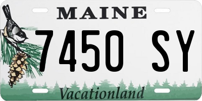 ME license plate 7450SY