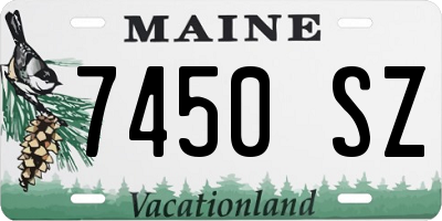 ME license plate 7450SZ