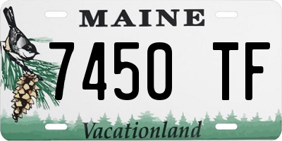 ME license plate 7450TF