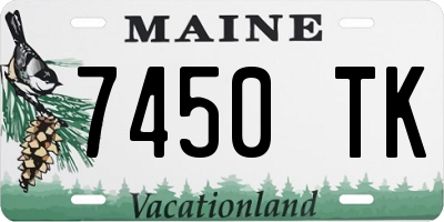 ME license plate 7450TK