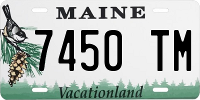 ME license plate 7450TM