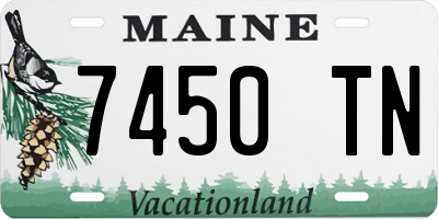 ME license plate 7450TN