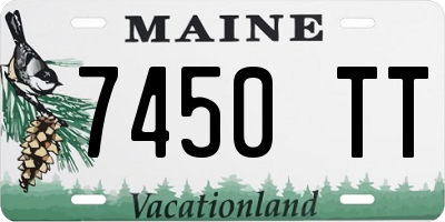 ME license plate 7450TT
