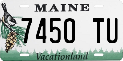ME license plate 7450TU