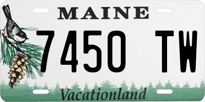 ME license plate 7450TW