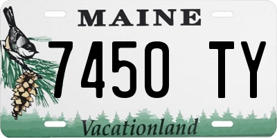 ME license plate 7450TY