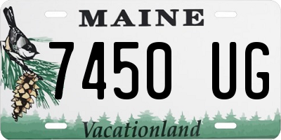 ME license plate 7450UG
