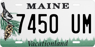 ME license plate 7450UM
