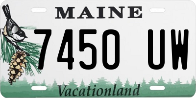 ME license plate 7450UW