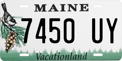 ME license plate 7450UY