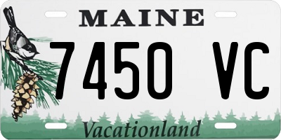 ME license plate 7450VC