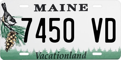 ME license plate 7450VD