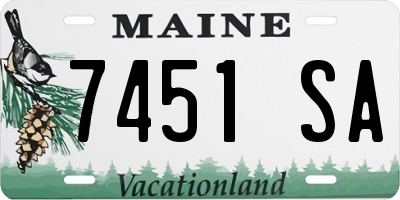 ME license plate 7451SA