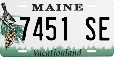 ME license plate 7451SE