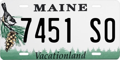 ME license plate 7451SO