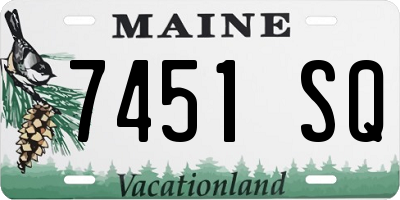 ME license plate 7451SQ