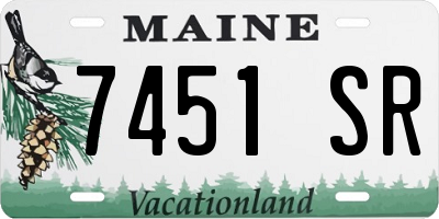 ME license plate 7451SR