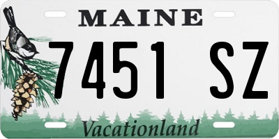ME license plate 7451SZ