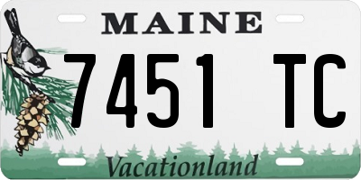 ME license plate 7451TC