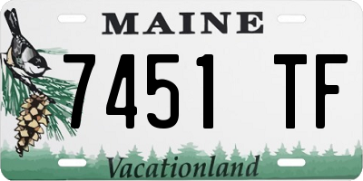 ME license plate 7451TF