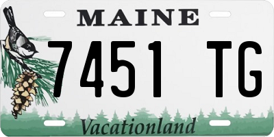 ME license plate 7451TG