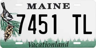 ME license plate 7451TL