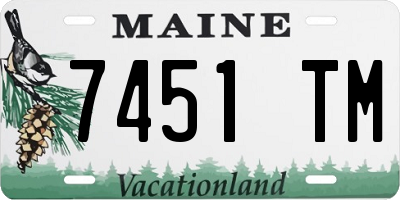 ME license plate 7451TM