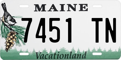 ME license plate 7451TN