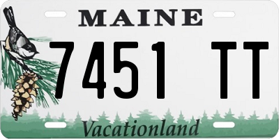 ME license plate 7451TT