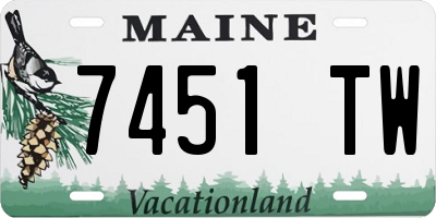 ME license plate 7451TW