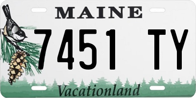 ME license plate 7451TY