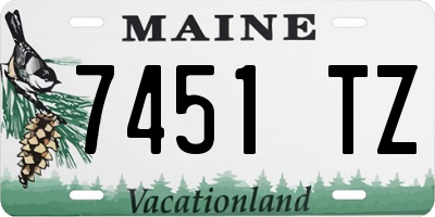 ME license plate 7451TZ
