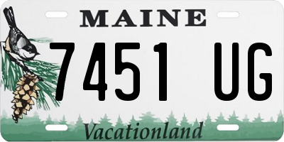 ME license plate 7451UG
