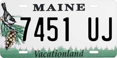 ME license plate 7451UJ