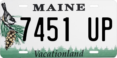 ME license plate 7451UP