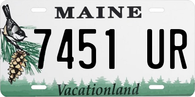 ME license plate 7451UR