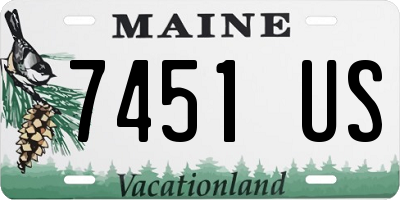 ME license plate 7451US